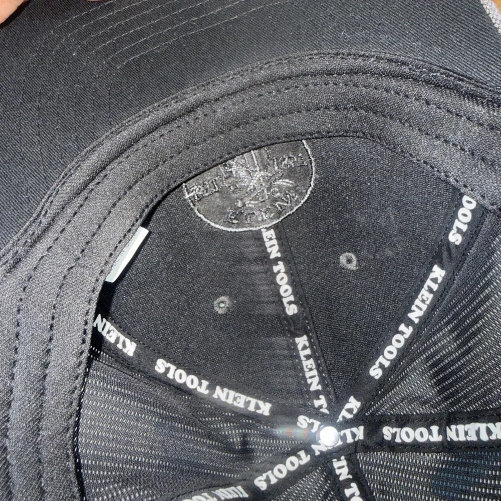 Klein Tools Mens Trucker Hat Grey Black Mesh Back Adjustable Baseball Cap Logo